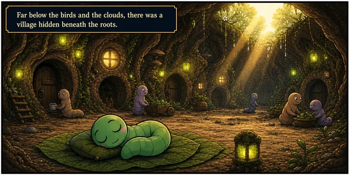 Comic panel: the story of Gary and Otto begins