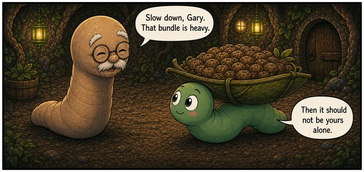 Comic panel: Otto plots against Gary