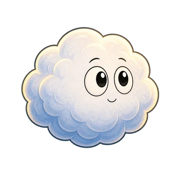 Wisp, a soft little cloud with a gentle face